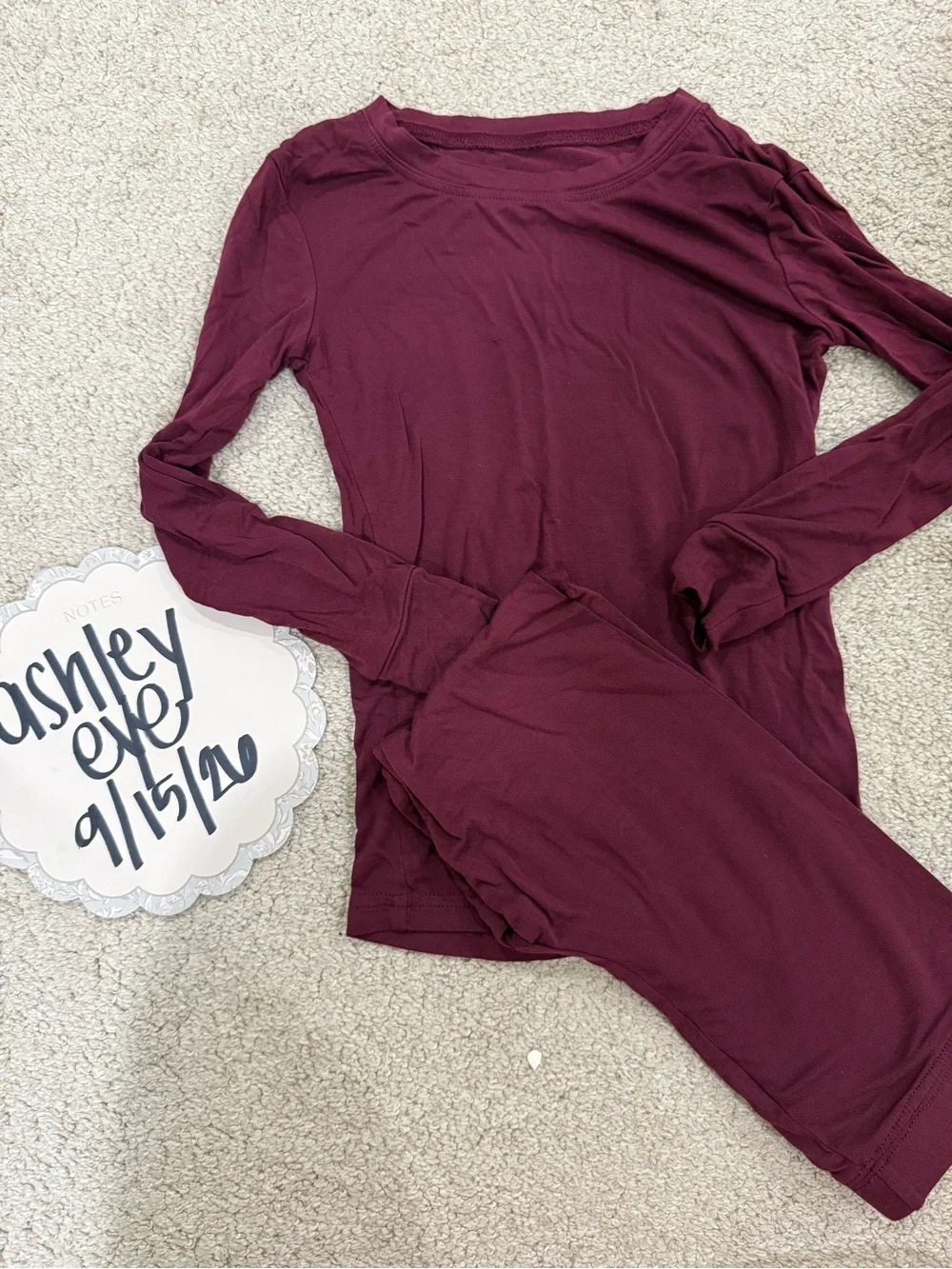Little Sleepies Burgundy Long Sleeve Pajama Set